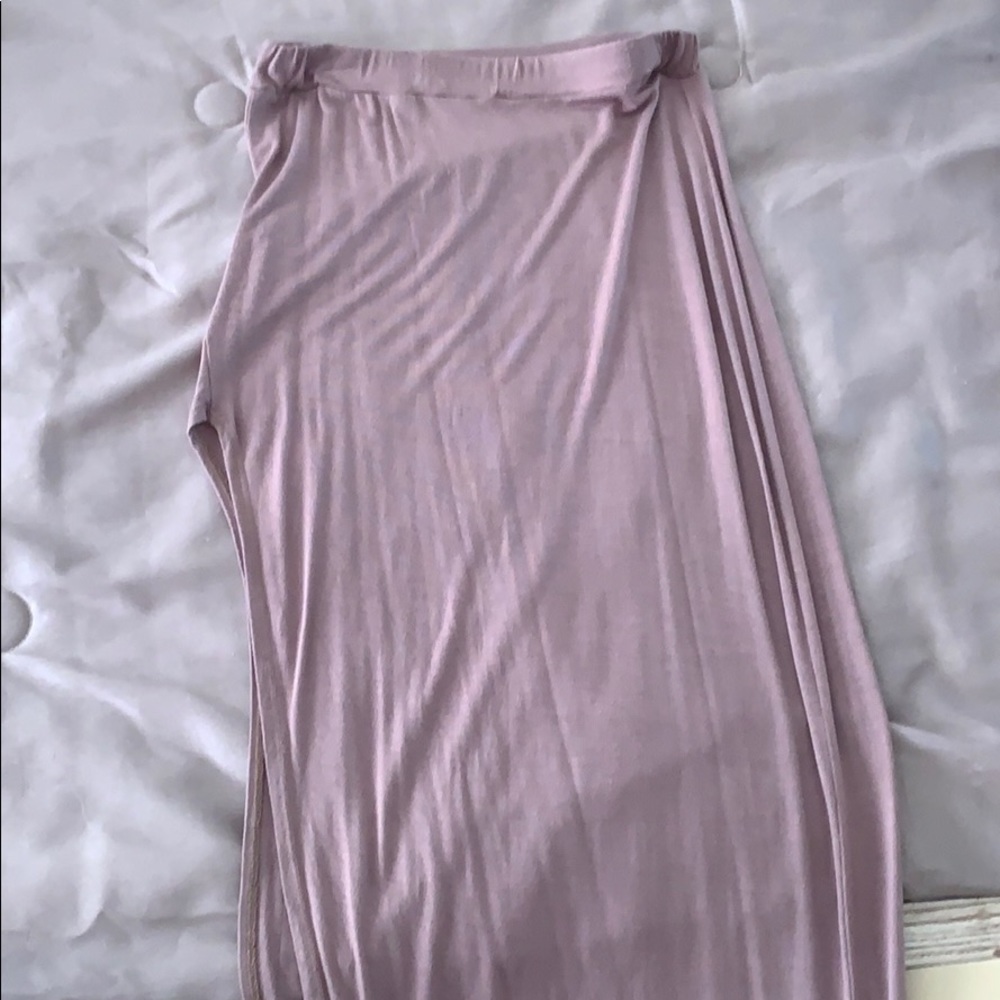 Camel side slit maxi